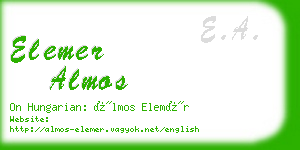 elemer almos business card